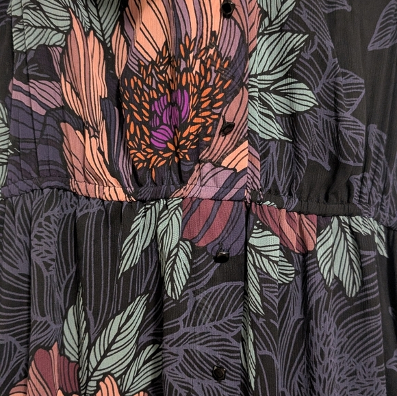 Anthropologie- Maeve- Elegant Midi Dress in Floral Pattern - Picture 12 of 16